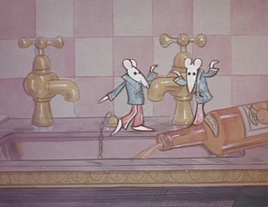 The mice prepare their orange-squash bath