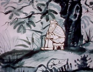 The Wise Man of Ling Po, sitting beneath his tree