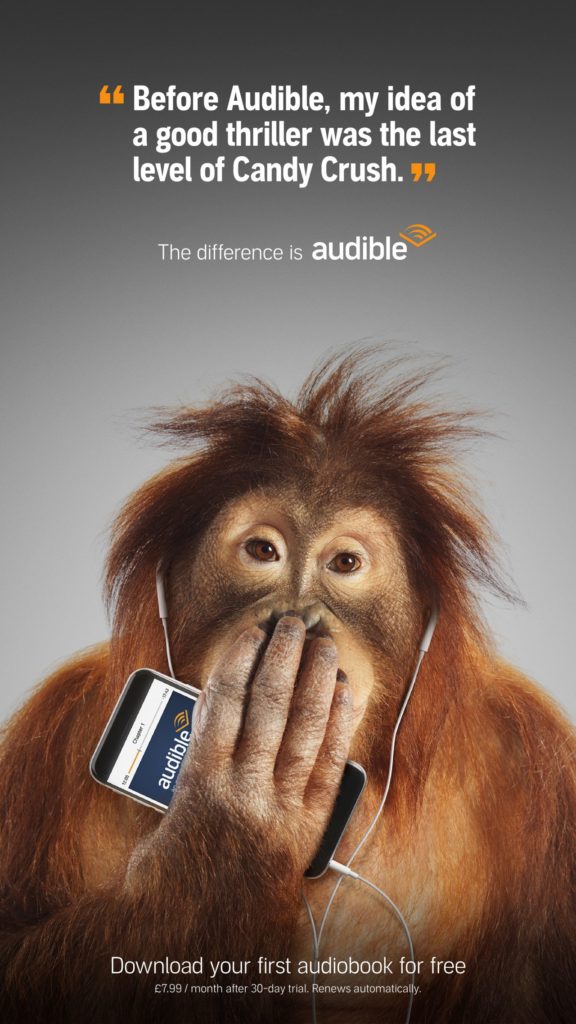 Audible orang-utan ad