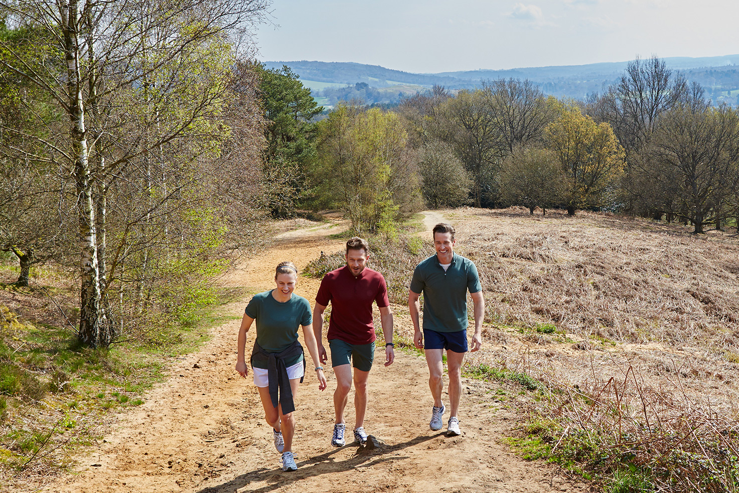 Runners on a track