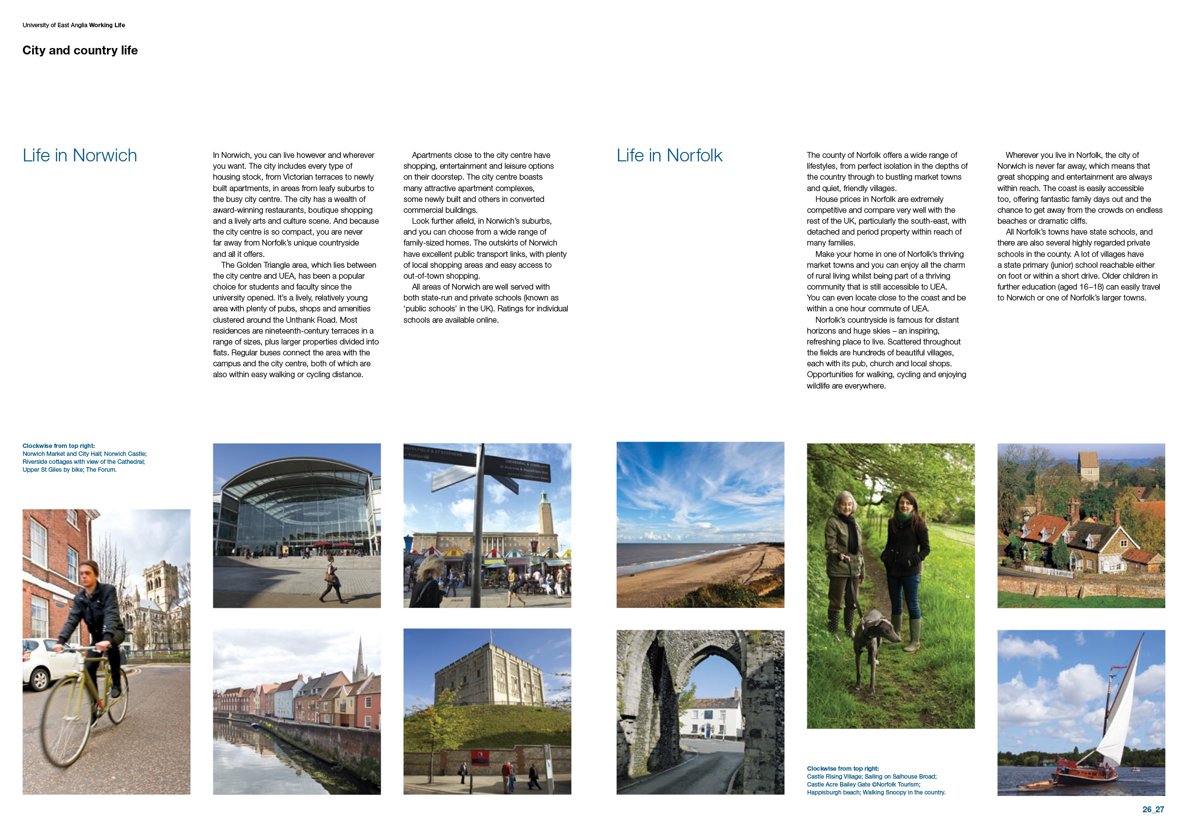 UEA 'Working Life' pages