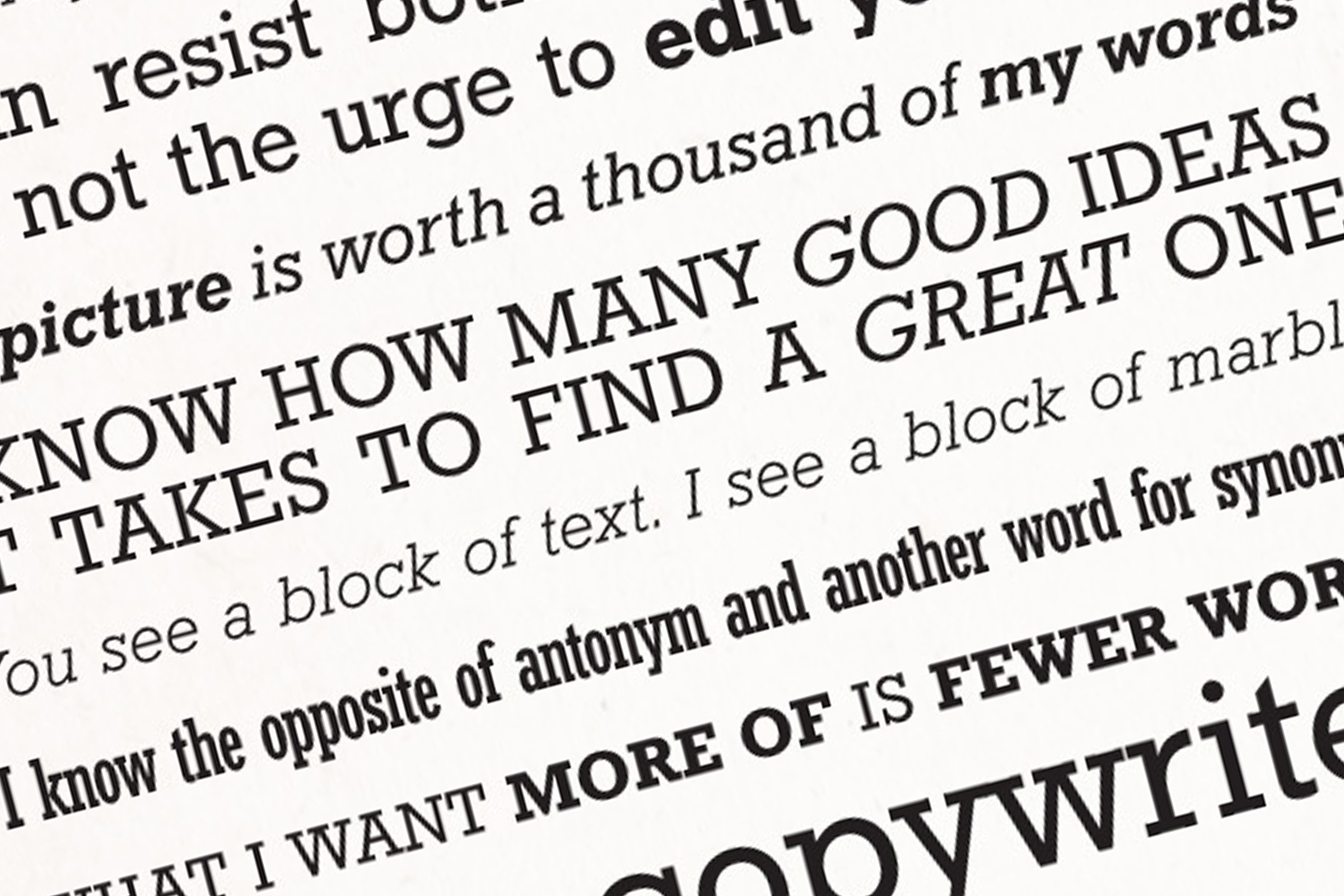 ‘I am a copywriter’ poster