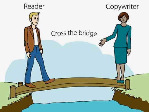 Copywriting as a bridge illustration